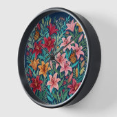 Horloges d'art abstrait gouache lys monarques (Angle)