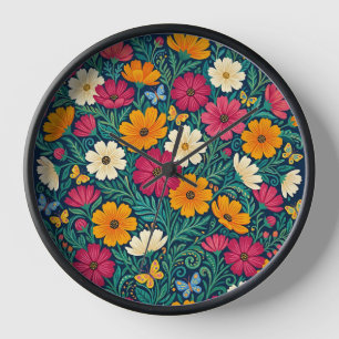 Horloges d'art de jardin aux fleurs scandinaves ab