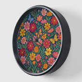Horloges d'art Fleurs du Cosmos Mexicain Abstrait (Angle)