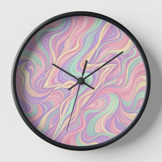 Horloges d'art moderne pastel Éclair abstrait (Recto)