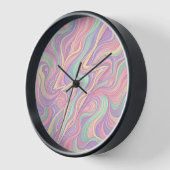 Horloges d'art moderne pastel Éclair abstrait (Angle)
