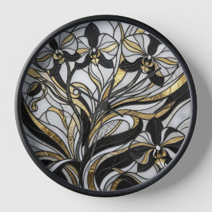 Horloges d'art monochromes en or avec pétale d'orc