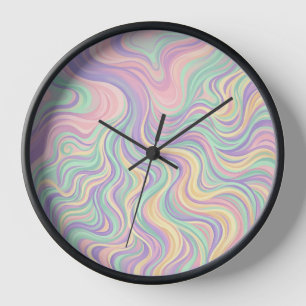 Horloges d'art pastel de rivière coulante abstrait