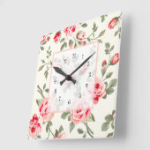 Horloges de Décor Motif rose (Angle)