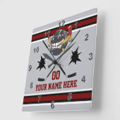 Horloges de hockey personnalisées, Décor de chambr (Angle)
