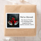 Horloges de Noël sur étiquette de porte (En situation)