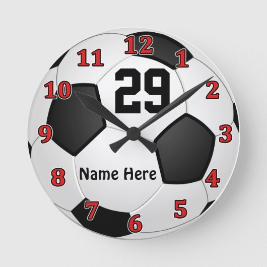Horloges de soccer personnalisées avec NOM et NUMÉ (Recto)