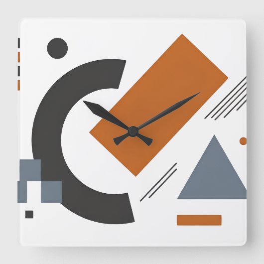 Horloges décoratives avec art géométrique créatif (Recto)