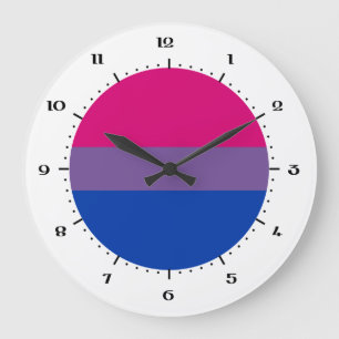 Horloges drapeau de bisexualité
