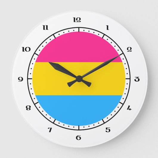 Horloges drapeau de pansexualité (Recto)