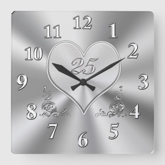 Horloges du 25e anniversaire du Mariage en argent (Recto)