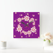 Horloges Fleurs Roses (Maison)