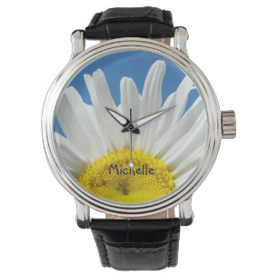 Horloges met naam personaliseren Geel Witte Madeli