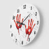 Horloges murales à numéros noirs avec empreintes d (Angle)