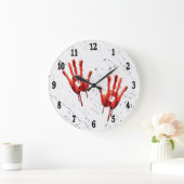 Horloges murales à numéros noirs avec empreintes d (Maison)