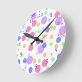 Horloges murales à pois colorés (Angle)