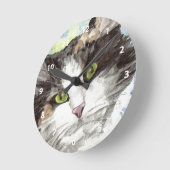 Horloges murales aquarelle chat (Angle)