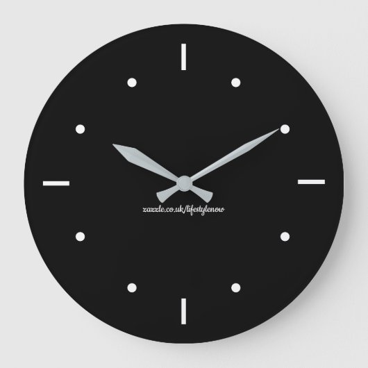 Horloges murales - Blanc sur fond noir (Recto)