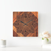 Horloges murales Carrés Design Bois (Maison)