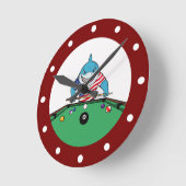Horloges murales Cool Man Cave Pool Shark (Angle)