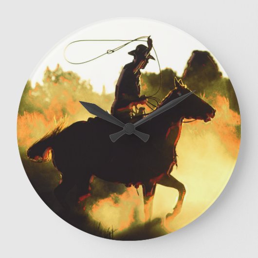 Horloges murales Cowboy 1 & options numériques (Recto)