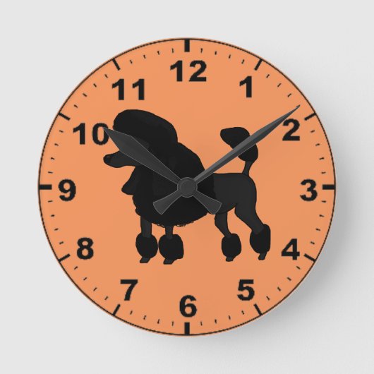 Horloges murales de conception de caniche (Recto)