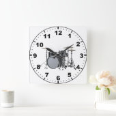 Horloges murales de conception "de kit de tambour" (Maison)