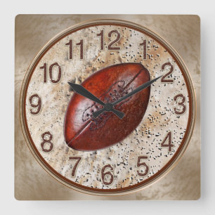 Horloges murales de football à l'aspect vintage, é