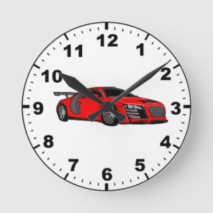 Horloges murales design voiture de course cool