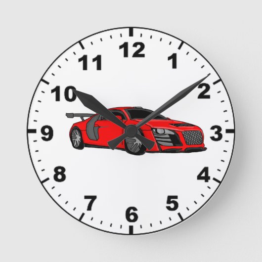 Horloges murales design voiture de course cool (Recto)