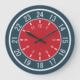 horloges murales FAITES SUR COMMANDE de 24 heures