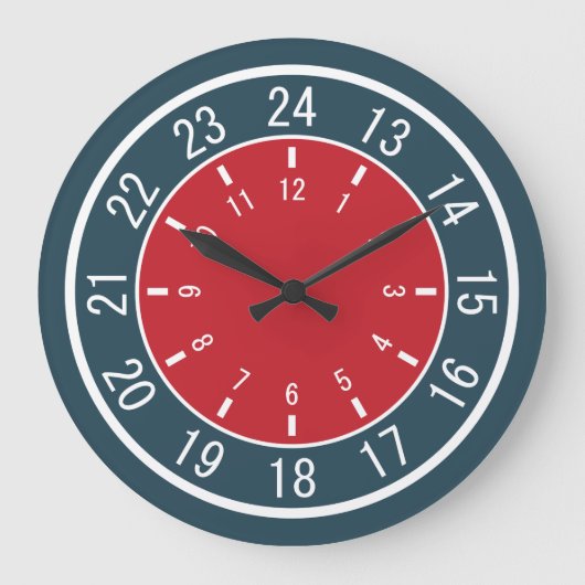 horloges murales FAITES SUR COMMANDE de 24 heures (Recto)