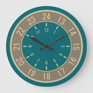 horloges murales FAITES SUR COMMANDE de 24 heures