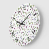 Horloges murales - Fleurs sauvages printemps été (Angle)