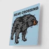 Horloges murales grizzly, Mur Carré de passage d'o (Angle)