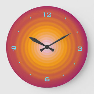 Horloges murales oranges brûlées de cuisine de