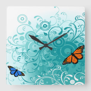 Horloges murales papillon 2 & options numériques