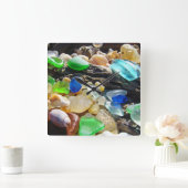 Horloges murales Seaglass Designer Coques de verre (Maison)