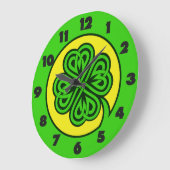Horloges murales Shamrocks tribales (Angle)