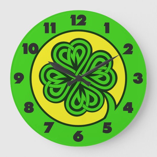 Horloges murales Shamrocks tribales (Recto)