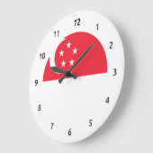 Horloges murales singapouriennes de drapeau (Angle)