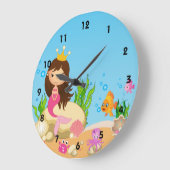 Horloges murales sirène sous la mer (Angle)