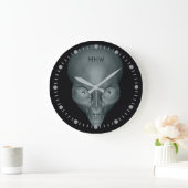 Horloges murales UFO Alien avec monogramme personn (Maison)