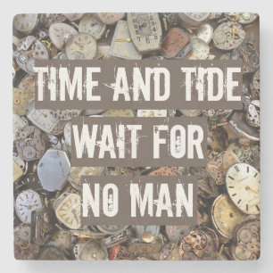 horloges oude Proverb Quote Stone Stenen Onderzetter