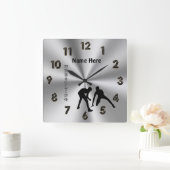 Horloges personnalisées de lutte avec son NOM (Maison)