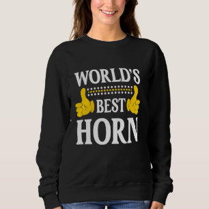 Horn Achternaam Funny Team Familie Achternaam Worl Trui