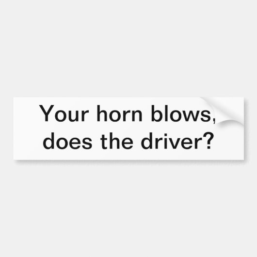 Horn Blows Bumpersticker (Voorkant)