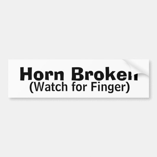 Horn Broken Bumpersticker (Voorkant)