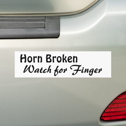 Horn Broken Bumpersticker (Op auto)
