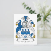 Horn Family Crest Briefkaart (Staand voorkant)